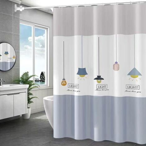 Ensemble de rideaux de douche, ensemble de rideaux de douche imperméables, 180180cm (1/5)