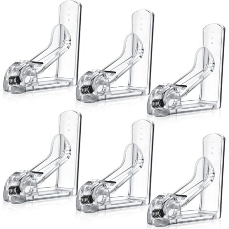 Lot de 6 pinces à nappe en plastique transparent pour camping, pique-niques, anniversaires, mariages et restaurants (1/5)