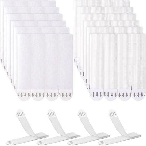 24 Paires (48 Bandes) Bandes Suspension Pour Photos, Languettes Accroches Tableaux, Sans Percer, Pour Accrocher Des Cadres (1/5)