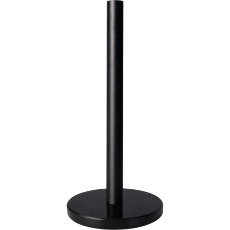 Porte-essuie-tout sur pied avec base en marbre pour cuisine et salle de bain(Noir mat, base noire) (1/5)