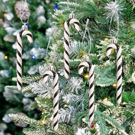 Mini Sucre orge Décoration Sapin de Noel, Kit de 12 Canne de Bonbons