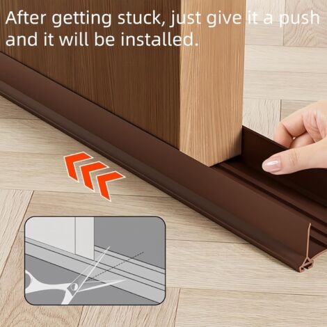 Joint De Porte ToniTec 12mm Marron 25m - Profilé D'étanchéité Pour Porte En Bois - Installation Par Pression, Résistant Aux Intempéries