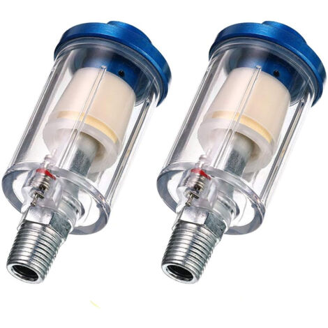 Lot de 2 filtres pour pistolet à peinture, filetage mâle et femelle NPT 1/4 po, accessoires pour compresseur d'air (1/5)