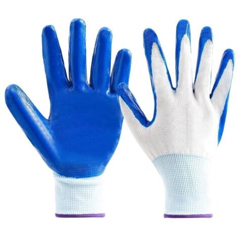 Gants de travail enduits de nitrile améliorés, gants de protection de sécurité multi-usages (1/4)