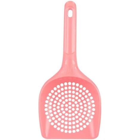 Pelle à litière en plastique rose pour chat pour le soin des animaux de compagnie, pelle à litière, outil de nettoyage creux, fournitures pour animaux de compagnie, facile à nettoyer, pelle (1/5)
