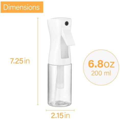 Youngever Lot de 6 flacons vaporisateurs vides en plastique transparent