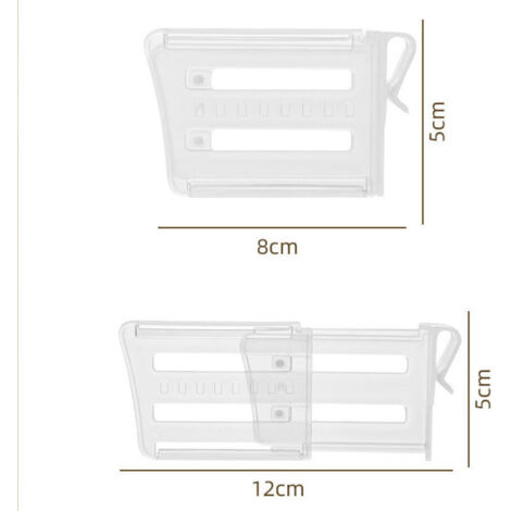 KATIMI 20PCS Diviseur De Réfrigérateur, Séparateurs De Porte Latérale, Plaque De Séparation Réglable En Plastique, Réfrigérateur De Cuisine Diviseur Pour Conteneurs Alimentaires, Boissons