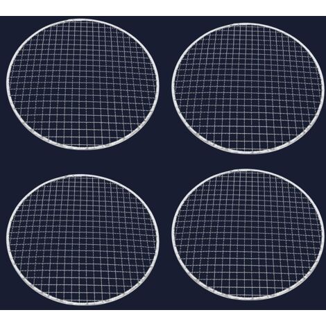 Lot de 4 grilles jetables, grillades, portables, pièces de rechange pour cuisine en plein air, pique-nique, fête, camping (1/5)