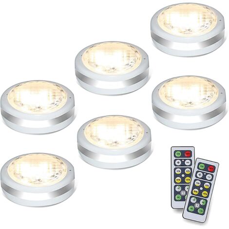 Lot de 6 lampes LED sans fil avec télécommande (1/5)