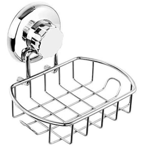 Lot de 2 porte-savons avec ventouses, porte-savons de douche avec crochets de salle de bain, installation optionnelle avec ruban adhésif ou colle, comprend 2 protège-savons, acier inoxydable poli SS30 (1/4)