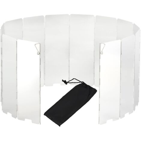 14 Plaques Pare-Vent Pliable en Aluminium Pare-Brise pour Rechaud de Camping Plein Air Pare-Brise pour Cuisinière à Gaz (1/5)