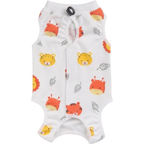 Combinaison Récupération Pour Chat Post-opératoire - Coton Doux, Anti-léchage - Taille M (4-8kg) - Rose