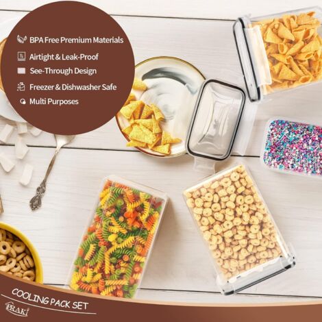 28 Boîtes Hermétiques Stusgo Avec Couvercles - Pour Rangement Cuisine, Céréales, Farine, Sucre - Avec étiquettes Et Stylo