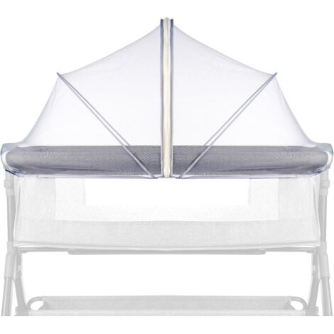 Moustiquaire pour berceau, anti-insectes, punaises de lit et chats, fermeture éclair à double sens, blanche (1/5)
