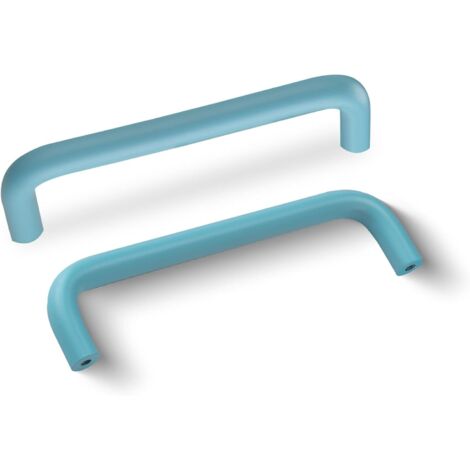 4 Pièces Poignée de Meuble en Aluminium 96mm Poignees de Portes pour Placards avec Vis Boutons Tiroir pour Armoire Cuisine,Bleu