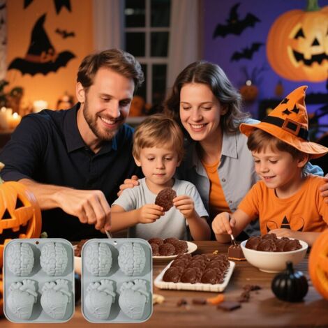 Enqiretly Moule En Silicone Halloween Moule à Gâteau Chocolat Outil De Cuisson Pour DIY Puddings Bonbons Chocolats Motif Chapeau