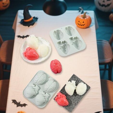 Moules En Silicone Pour Chocolat Halloween - Lot De 2, Démoulage Facile, Motifs Festifs, 16x14.5x2.3 Cm - 3