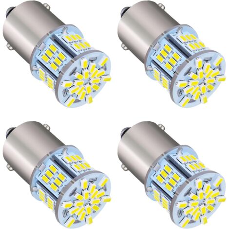 Ampoule LED Voiture, 4 Pièces 1156 Blanc Highlight Lamps 12V, Ampoules Clignotant LED pour Feux de Recul de Voiture (1/5)