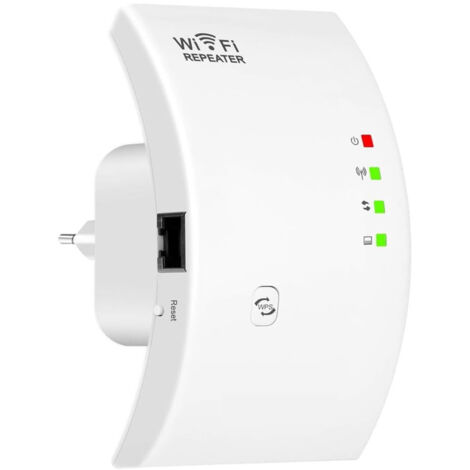 Répéteur WiFi sans fil, extension de signal WiFi, point d'accès avec port Ethernet, configuration facile,blanc (1/5)
