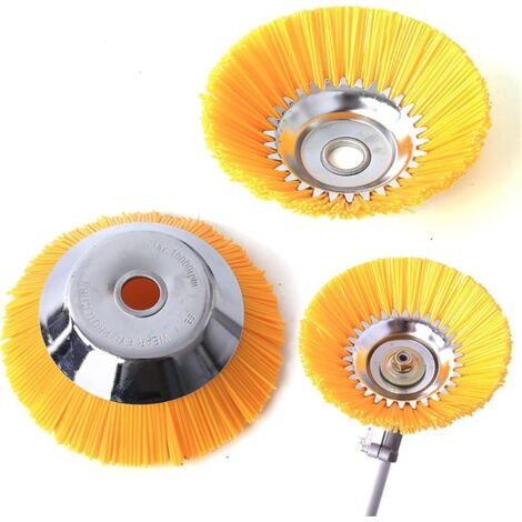 Brosse De Désherbage Nylon 8 Pouces – Tête Universelle Pour Débroussailleuse – Élimine Mousse, Mauvaises Herbes & Rouille Efficacement