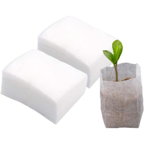 Sacs de plantation de pépinière, sacs de semis non tissés avec taux de levée de semis élevé, sacs de plantation de plantes, sacs de démarrage de graines, 100 pièces (1/5)