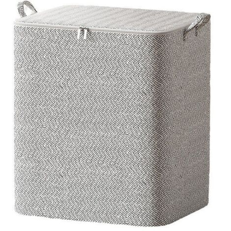 Sac de rangement en tissu 150 L pour couvertures et vêtements, fermeture éclair, idéal pour organiser votre garde-robe (1/5)