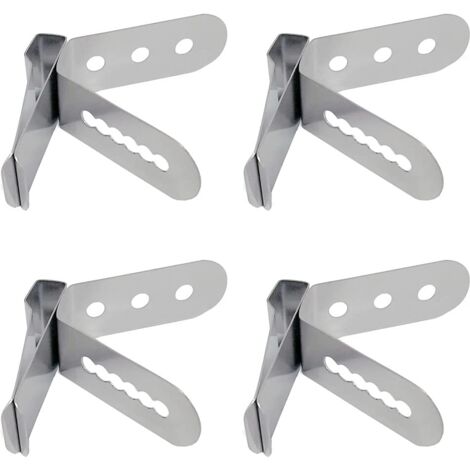 Pinces à sonde multifonctions en acier inoxydable pour barbecue, lot de 4 – Support de thermomètre à pince à sonde (1/4)