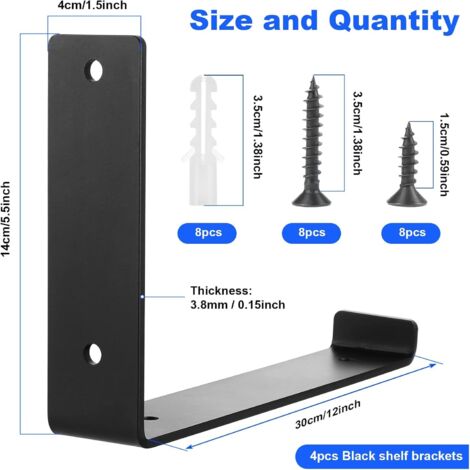 Lot De 4 Supports De Rallonge Pour Rangement De Garage (capacité De 27,2 Kg) Sangles De Rangement Robustes Pour Tuyaux, Organiseurs D'outils Hopes