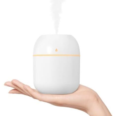 Petit humidificateur portable pour bureau et chambre, 2 modes de brumisation, ultra silencieux (blanc) (1/5)