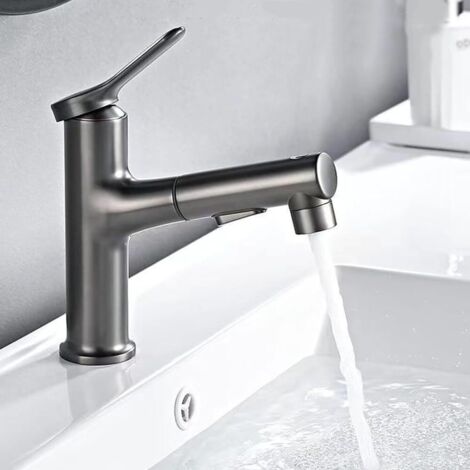 Robinet de lavabo de salle de bain à 1 trou, robinet de vanité de salle de bain, robinet de lavabo chaud et froid - chrome (1/4)