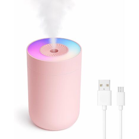 Humidificateur de chambre, humidificateur d'air domestique, petit humidificateur pour plantes d'intérieur, rose (1/5)