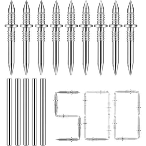 Clou Double Pointe, 500 Pièces Clou à Double Tête Clous Sans Couture à Double Tête Pour Plinthes Livré avec 5 Outils à Douilles (1/5)