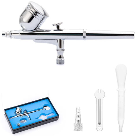 Kit aérographe avec buse de 0,3 mm. Idéal pour la décoration de gâteaux, le tatouage, le nail art et le modélisme. (1/4)