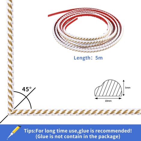 Zayejod 5M Bande Décorative Pour Encadrement De Tableau Miroir Cadre