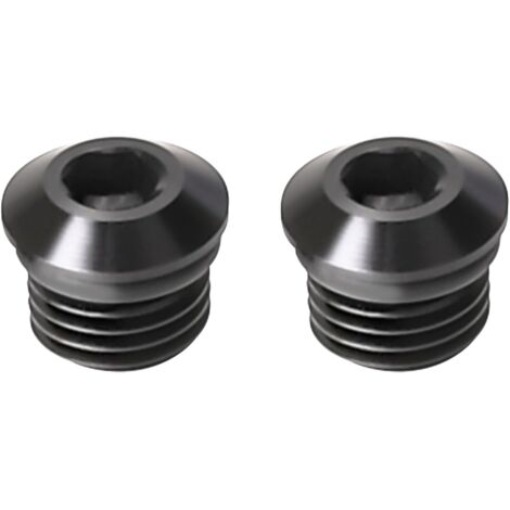 Adaptateur de prise mâle à six pans creux 4AN, port ORB avec joint torique, aluminium noir, lot de 2