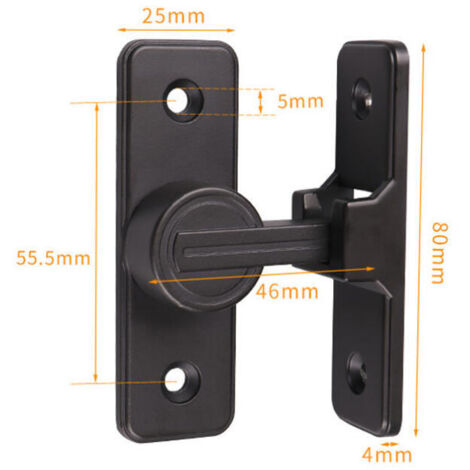 Serrure De Porte Intérieure Noire Pour Caravane, Camping-car - Dimensions 144x123 Mm, Montage M1 (système FF/ZWO)