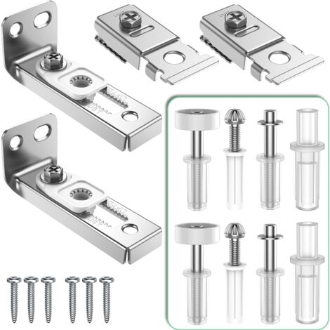 Lots de 2 kits dans la quincaillerie avec porte de placard coulissant pliable pour rail 7/8" à 1" (1/5)