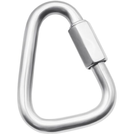 Lot de 1 mousqueton rapides M12 robustes en acier inoxydable avec connecteurs triangulaires et crochets à vis (1/5)