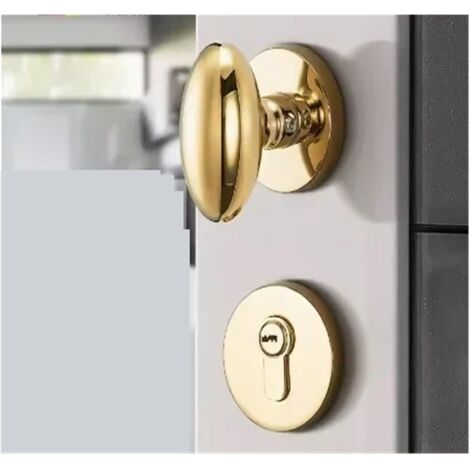Serrure de porte intérieure en alliage pour chambre à coucher, argent (1/4)