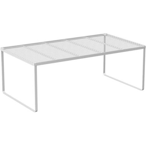 Étagères de rangement empilables pour armoires de cuisine, organiseur d'épices en fil métallique robuste, gain de place pour salle de bain, chambre, placard, buanderie, bureau, plan de travail, coloré (1/3)