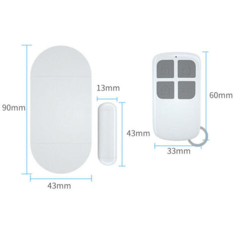 Alarme De Porte Emylo 130 DB – Détecteur Sans Fil Magnétique Pour Porte Et Fenêtre