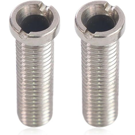 Deux vis creuses en acier inoxydable argenté (1,51,54,5cm) pour une utilisation avec des accessoires de vidange d'évier de cuisine. (1/5)