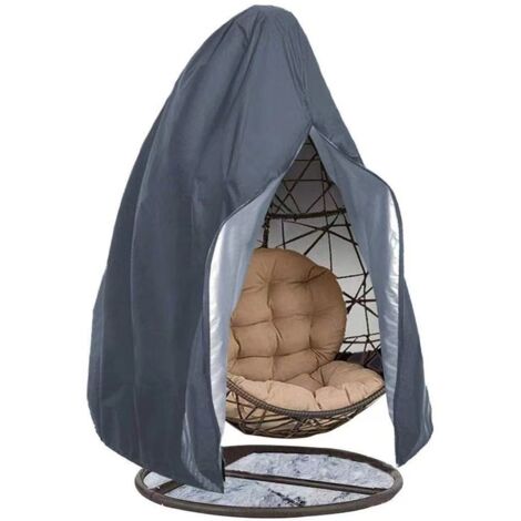 Housse imperméable grise, 200230CM, 1 pièce, housse anti-poussière pour chaise suspendue d'extérieur, fermeture éclair. (1/5)