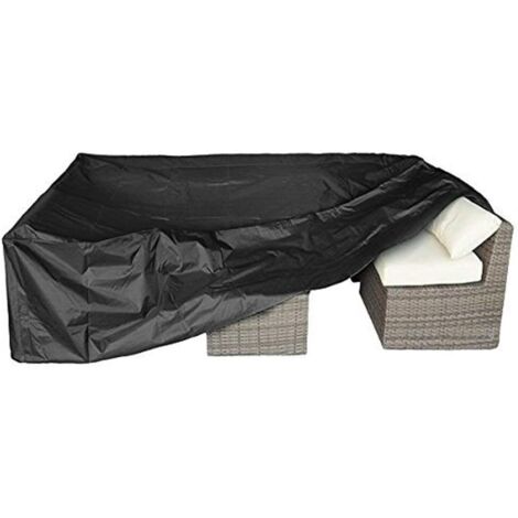 Nappe imperméable noire, 1 pièce, 27420858cm, housse de table de protection solaire extérieure pour la maison, combinée à une housse de canapé. (1/5)
