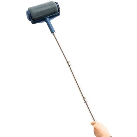 Rouleau à peinture bleu, 85 cm de long, poils fins, kit d'outils pour peinture murs et plafonds. (1/5)