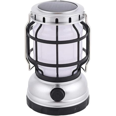 Lampe torche portable multifonctionnelle, argentée, 10,610,616,6 cm, lampe de pique-nique/camping en extérieur, lampe torche étanche. (1/5)