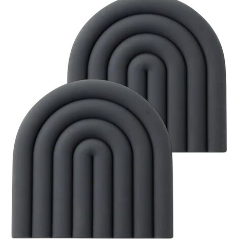 Tapis isolant antidérapant en silicone, gris foncé, 1515cm, durable et résistant à la chaleur, convient aux ustensiles de cuisine. (1/5)