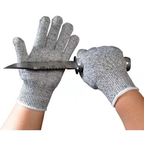 Gants gris résistants aux coupures, une paire, pour la protection contre les rayures et la sécurité lors de la découpe du verre. (1/5)