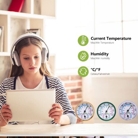 Hygromètre Thermomètre D'Intérieur - Moniteur Humidité Température Avec Écran LCD Coloré Pour Maison Bureau - 7