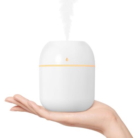 Mini humidificateur portable, blanc, 1 mini humidificateur à gouttelettes d'eau USB, petit humidificateur de voiture.